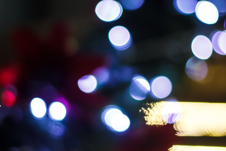 Blue  bokeh  Abstract Christmas backgroundの写真素材
