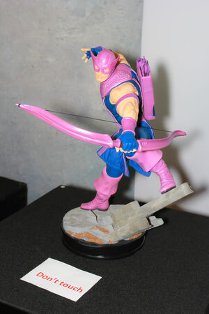 BANGKOK - MAY  11  A Hawkeye model in Thailand Comic Con 2014 on May 11, 2014 at Siam Paragon, Bangkok, Thailand のeditorial素材