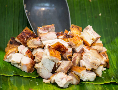 Siu Yuk - Chinese crispy roasted belly porkの写真素材