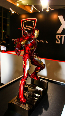 Bangkok  May 2: An Iron Man model in Thailand Comic Con 2015 on May 2 2015 at Siam Paragon Bangkok Thailand.のeditorial素材