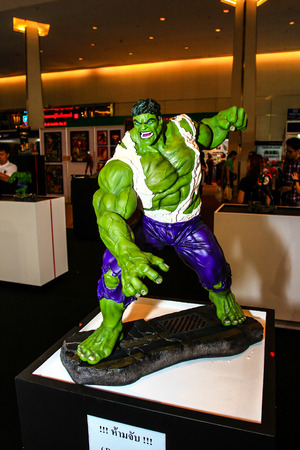 Bangkok  May 2: A Hulk model in Thailand Comic Con 2015 on May 2 2015 at Siam Paragon Bangkok Thailand.のeditorial素材