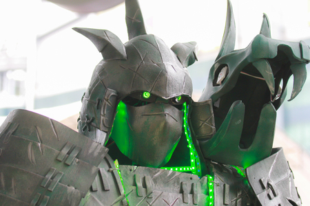 Bangkok - Jan 24: An unidentified Japanese anime cosplay pose  on January 24, 2016 at Central World, Bangkok, Thailand.のeditorial素材