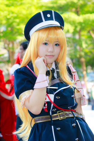 Bangkok - Feb 12: An unidentified Japanese anime cosplay  pose on Febuary 12, 2017 at Central World,...