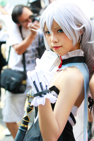 Bangkok - Jan 27: An unidentified Japanese anime cosplay pose on January 27, 2019 at Central World,...