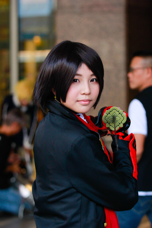 Bangkok - Jan 27: An unidentified Japanese anime cosplay pose on January 27, 2019 at Central World, Bangkok, Thailand.のeditorial素材