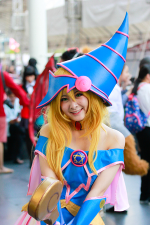 Bangkok - Jan 27: An unidentified Japanese anime cosplay pose on January 27, 2019 at Central World, Bangkok, Thailand.のeditorial素材