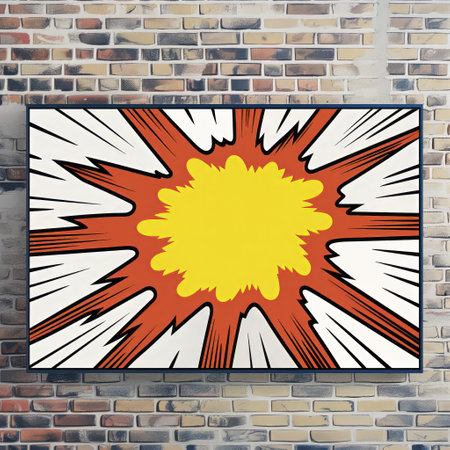 Empty frame on the wall with rays of light. Vector illustration. generative aiの素材