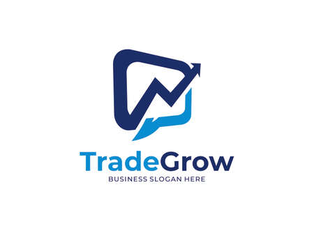 Creative logo trading business & finance arrow diagram marketのイラスト素材