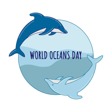 World Ocean Day vector illustrationのイラスト素材