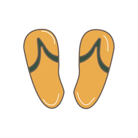 Hand Drawn Doodle slippers Illustration