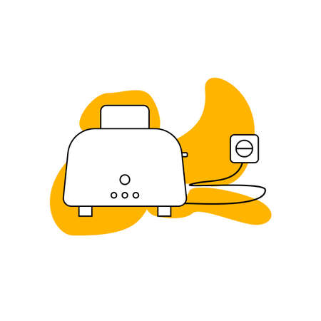 Toster line vector iconのイラスト素材