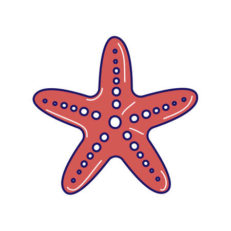 Starfish vector icon. Cartoon vector icon isolated on white background starfishのイラスト素材
