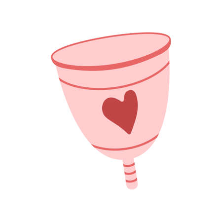 Period feminine hygiene zero waste cup.のイラスト素材