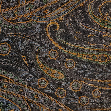 Dark ceramic tile with floral pattern for wall and floor decoration. Concrete stone surface...