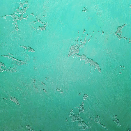 Blue aged ceramic tile with abstract pattern for wall and floor decor. Concrete stone surface background. Texture with cracks for interior design project.の写真素材
