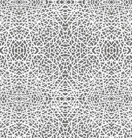 Black and white seamless vector pattern. Monochrome ornament for cover decoration. Geometric lace texture.のイラスト素材