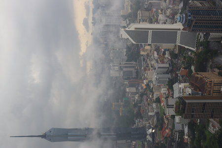 skyline of a big asian cityの写真素材
