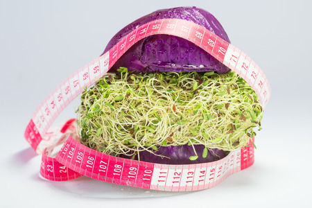 Veggie burgers ,Fruits  Healthの写真素材