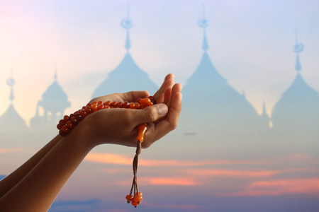 Empty Hands Muslim Children Pray for Healing Disaster Hope Middle East Peace Prayerの写真素材