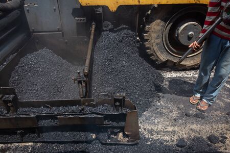 Construction work for a road and highway repair