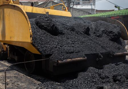 Construction work for a road and highway repair
