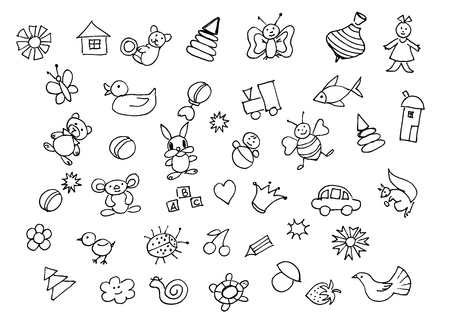 Set for children's notebooksのイラスト素材