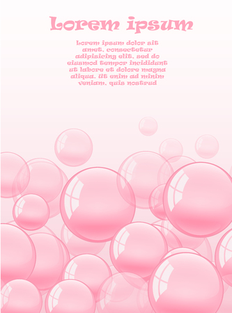 Flyer with bubble gum. Flat bright illustrationのイラスト素材