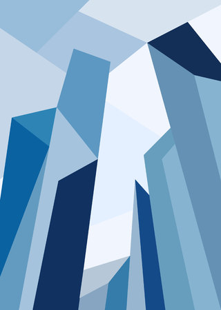 City skyline vector illustration. Urban landscape. Daytime city skyline. flat illustrationのイラスト素材