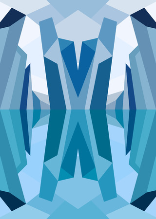 multicolor dark blue geometric triangular low poly style gradient illustrationのイラスト素材