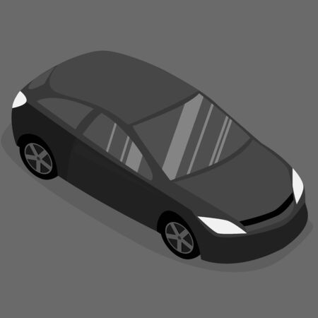 Isometric flat 3D concept vector car. Urban transport.のイラスト素材