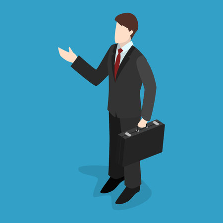 Isometric set of business peopleのイラスト素材