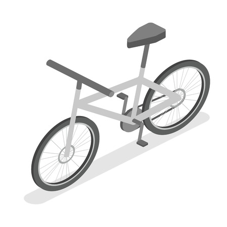 Isometric flat 3D isolated concept vector bicycle.のイラスト素材