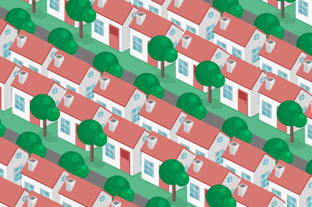 Isometric flat 3D isolated vector property Investment concept. House and real estate money investment.のイラスト素材