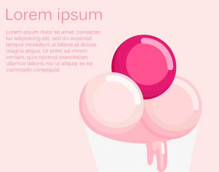 Ice cream cone. Isometric 3D flat infograficのイラスト素材