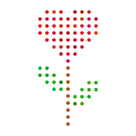 candy bonbon pearl sweets rams flower with heart shapeのイラスト素材