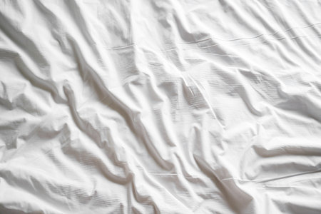 Close up of bedding sheets with copy-spaceの写真素材