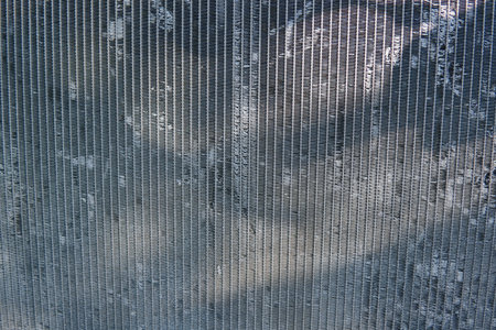 A close up of car air filter in engine room of a car. Concept of car maintenance.の写真素材