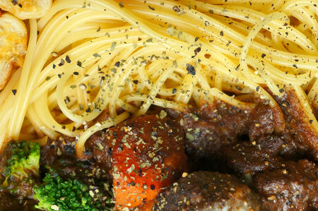 Spaghetti with bolognese beef tomato sauceの写真素材