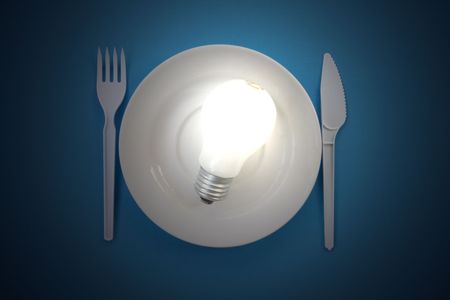 The image of a shone electric bulb.の写真素材