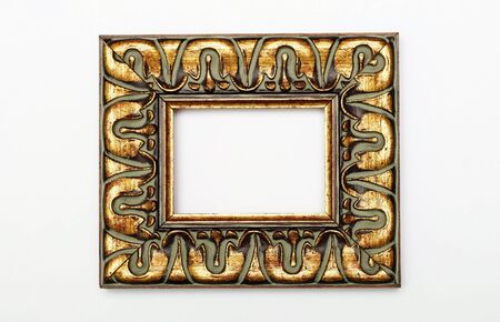 Picture gold frame with a decorative pattern