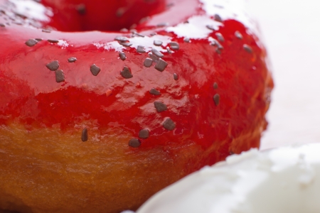 Sweet donuts close-up の写真素材