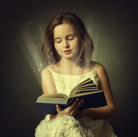 Teen girl reading the Book  Educationの写真素材
