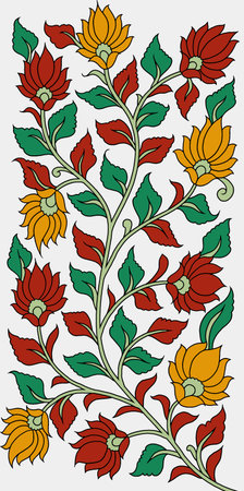 Floral ornament in folk style. Decorative element for design.の写真素材