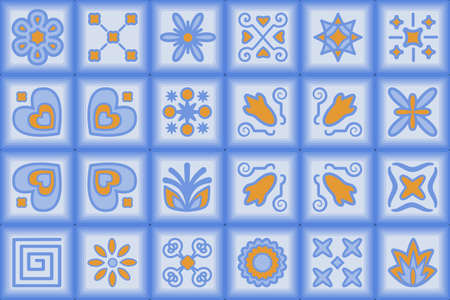 Portuguese style abstract ornament, vector image