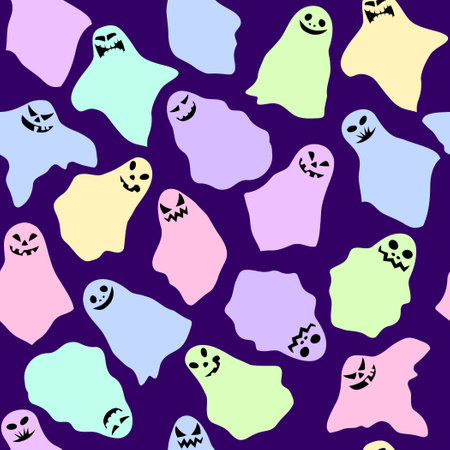 Funny colorful ghostsのイラスト素材
