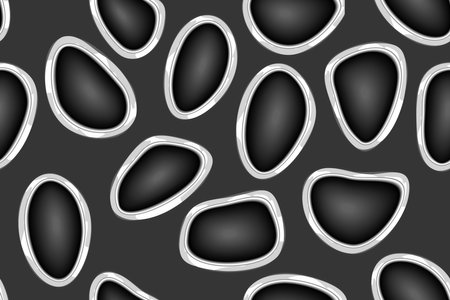 Abstract seamless pattern black and white crumpled pipesのイラスト素材