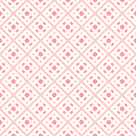 Texture white and pink checkered fabricのイラスト素材