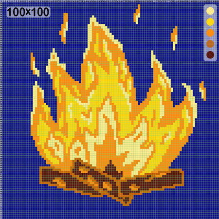 Pattern for cross stitch or knitting - bonfireのイラスト素材