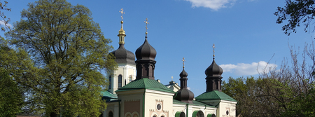 Trinity Church of the ancient Holy Trinity Ioninsky Monastery in 1860 in Kiev