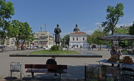 Kiev, Ukraine - may 09, 2018. Contract area in Kiev. Monument to the panのeditorial素材